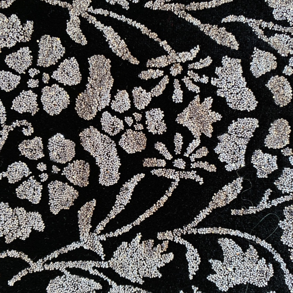 Cartise International Whimsygoth Beaded Velvet Top | Fairycore Floral Black - Picture 5 of 10